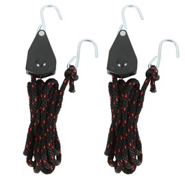 DIRBUY 2 pcs Kayak Rope Tie Downs, 3/8 inch Canoe Bow and Stern Tie Downs Straps, Heavy Duty Adjustable Rope Clip Tie Down