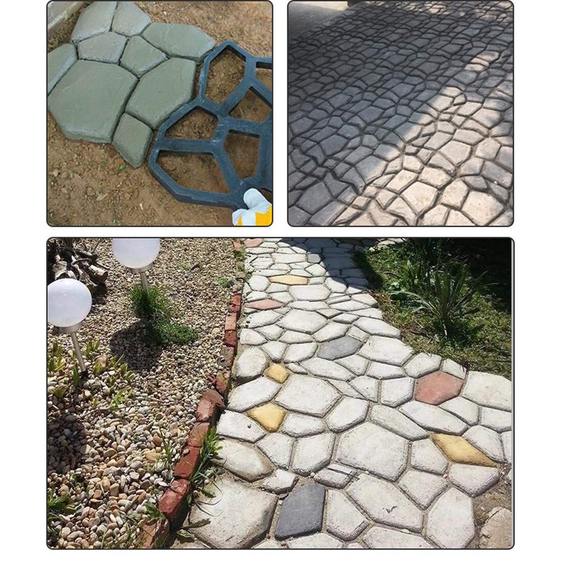 narunaru Gardening Mold, Brick Shape, Concrete, Cobblestone, Walkway, Cement