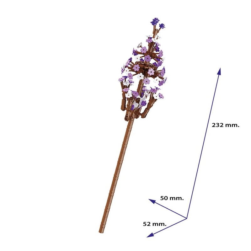 Flower Model for Building with Small Building Blocks. Lavender