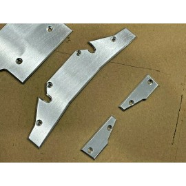 MR 4pcs Aluminum Side Skid Plate Chassis For Arrma Infraction 6S BLX Silver