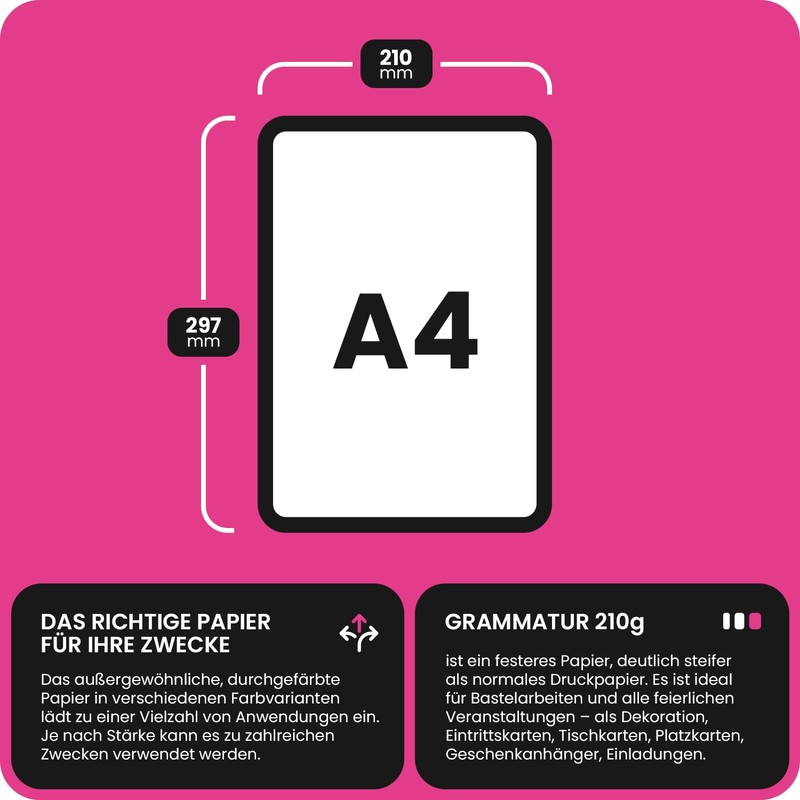 Netuno 25 x Coloured Cardboard, Light Blue, DIN A4, 210
