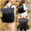 Gusti Kieran Leather Messenger Backpack with Zip and Buckle Anti-Theft