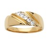 PalmBeach Men's Yellow Gold or Platinum Plated Sterling Silver Round