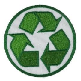 Go Green Recycle 3 inch round Patch IVAN5403 F1D6T