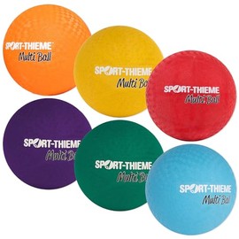 Sport-Thieme MultiBall | 1x Play Ball, Training Ball, Kickball, Water Ball, Grippy, Soft, Robust | Available in 6 Different Colours and 2 Sizes | Rubber/Nylon | Needle Valve | Brand Quality
