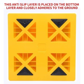 Homeon Wheels Camper Leveling Blocks, Ideal for Leveling Single and Dual Wheels, Heavy Duty Rv Leveling Blocks and Chocks Anti-Slip Pads Design, Camper Levelers 10 Pack with Carrying Bag (Yellow)