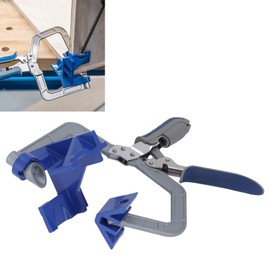 BONKZEBU 90° Corner Clamp, Picture Frame Quick Fixed Corner Clip, Right Angle Woodworking Clip, Drawer Construction Shelf Installation, Multifunction Angle Fixed Puncher