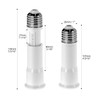 QWORK E26 Light Socket Extender, 2-Pack 4-Level Extendable, Flame-Retardant PBT,
