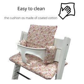 LUCCA kids Stokke Tripp Trapp High Chair Seat Cushion - Laminated Coating for Easy Cleaning