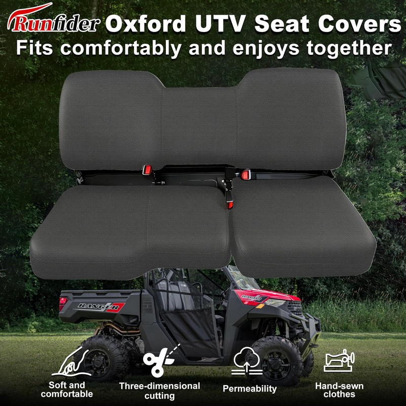 runfider UTV Seat Covers fit for Polaris Ranger 1000 2020