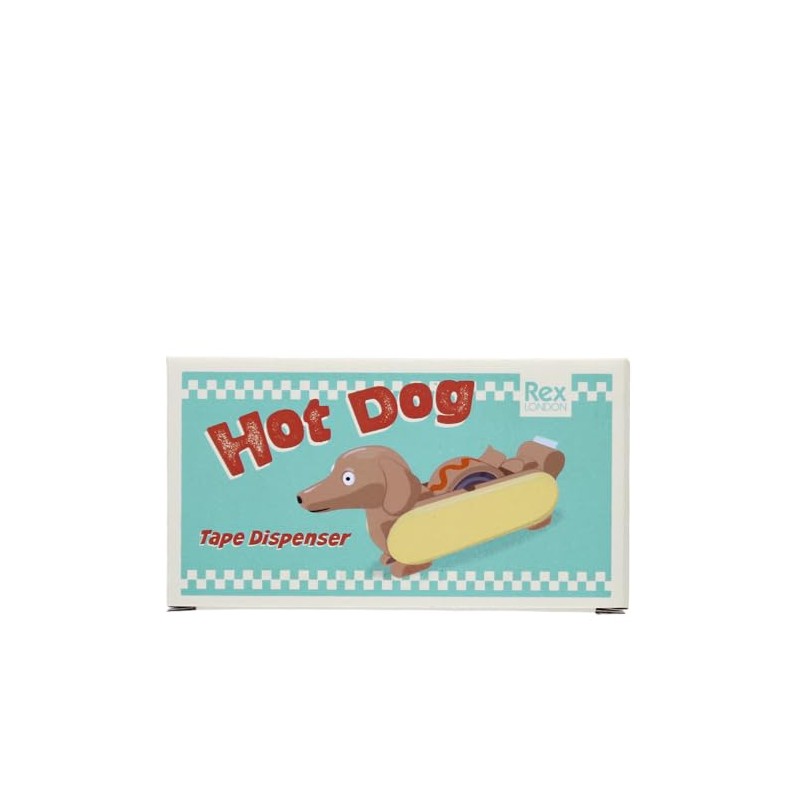 Tape Dispenser with Roll of Tape - Hot Dog