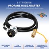 Flame King 90 Degree Low-Pressure Propane Gas Regulator Hose with
