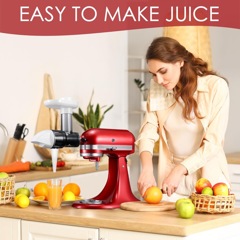Masticating Juicer Attachment for KitchenAid Stand Mixers, Slow Juicer Attachment