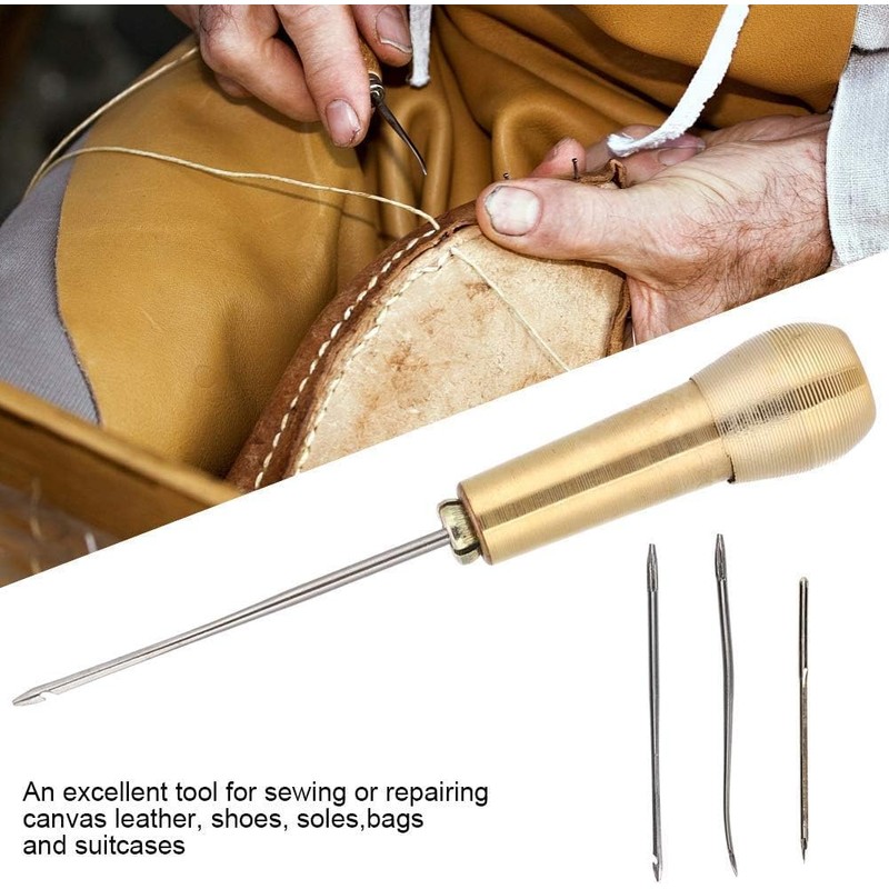 LYSAIMG 4 Needles Hand Stitcher Sets,4 Pieces Canvas Leather Sewing