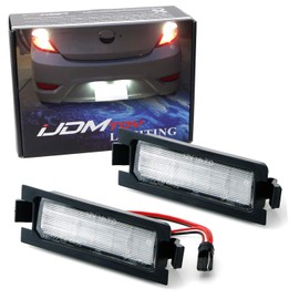 iJDMTOY OEM-Fit 3W Full LED License Plate Light Kit Compatible With 2012-17 Hyundai Accent & 13-17 Elantra GT Hatchback, Powered by 18-SMD Xenon White LED