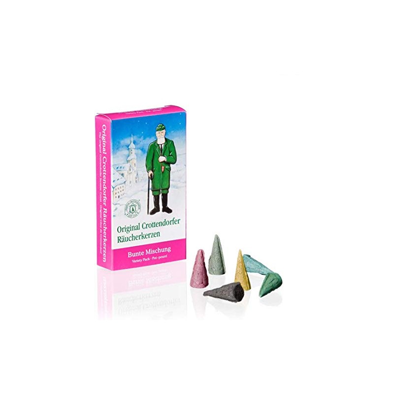 Crottendorfer Räucherkerzen Weihnachtsdüfte (10er Set Bunte Mischung)F