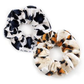 Kavya Scrunchies Velvet Leo, Elastic Hair Scrunchie, Soft Braid Scrunchie, Stylish Hair Accessories for Women and Girls, Long Thick Thin Hair Braid Band Women