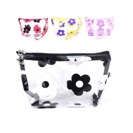 Flower transparent pouch multi-purpose cosmetic swimming pool / 플라워 투명 파우치 다용도 화장품 수영장