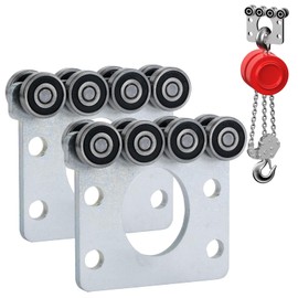 Fuperoo 8 Wheel Trolley Assembly Rollers.Eight Bearing Trolley Assembly.The top of The Trolley has Room for Set Screws, Allowing The use of a 1-5/8" high Strut Channel or Higher Metal Strut Channel.