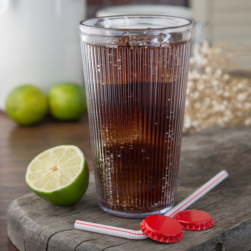 Carlisle 401607 Crystalon Stackable SAN Tumbler, 16.2 oz. Capacity, Clear