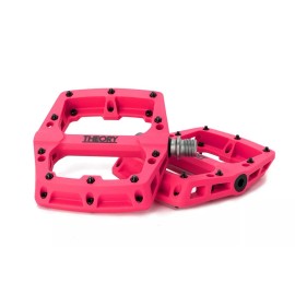 THEORY MEDIAN PC PEDALS WITH METAL PINS - BMX PEDALS - MTB PEDALS-9/16" - PINK
