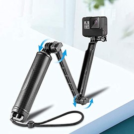 TECHNA 3 Way Flotador Selfie Stick con Grip Resistente al Agua Compatible con go Pro, sportpro, sjcam