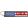Llavero de la bandera de Estados Unidos, 100% bordado