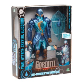 Gormiti GRV071 Articulated Figure 27 cm, Gormiti with Light Attack, Water Model - Aqu, for Children from 4 Years