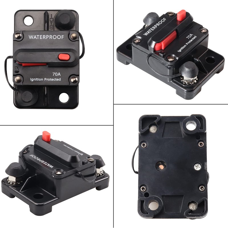 Bumbesti 70 Amp Circuit Breaker Waterproof Manual Resettable Inline Fuse