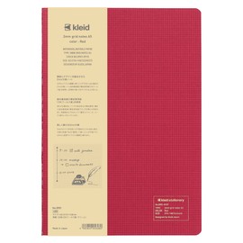kleid Notebook, 2mm Grid Note, A5, 2mm Grid, Red (8901)