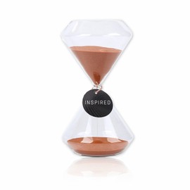 Biloba 6 Inch Tape Sand Timer/Hourglass 15 Minutes - Copper Color Sand - Inspired Glass/Home, Desk, Office Decor