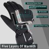 Achiou Ski Snow Gloves Waterproof Touchscreen Winter Warm for Men