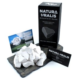 Natura Uralis Premium Belgorod Chalk Brockes, White Chalk Pieces, Amazing Cracking Point, Satisfying Earthy, Velvet and Firm Texture, ASMR Sensation, Natural Calcium Carbonate (200, g)