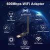 WiFi Antenna,WiFi Adapter Wireless,600Mbps Dual Band 2.4G & 5G(150Mbps/433Mbps),Dual 5dBi