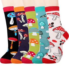 Jeasona Women's Mushroom Socks Mushroom Gifts for Women Fun Funny Cute Socks