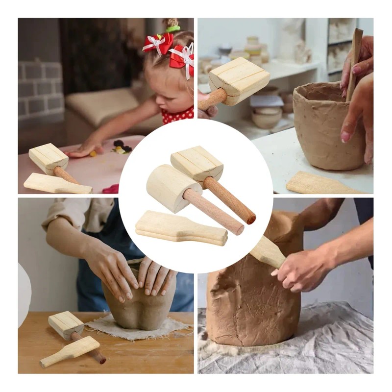 Palas De Arcilla De Madera Paletas De Arcilla De Madera