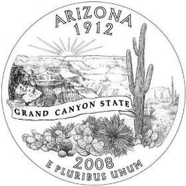 US 2008 P MINT ARIZONA QUARTER UNC COIN by US Mint