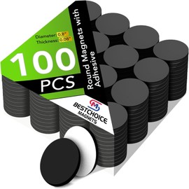 Flexible Magnetic Dot with Self Adhesive 100Pcs Self Adhesive Magnet Dots Round Magnets 0.8" x 0.8" Peel & Stick Magnetic Sheets for Crafts Refrigerator