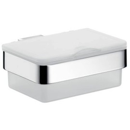 Emco Loft 53900101 Wet Wipe Box (Plastic White/Chrome, Width 155.5 mm, Wet Paper Dispenser for Toilets) Normal