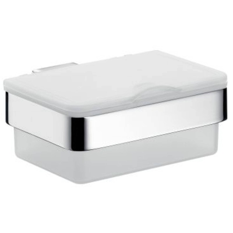 Emco Loft 53900101 Wet Wipe Box (Plastic White/Chrome, Width 155.5