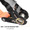 TRIWONDER Ratchet Tie Down Straps (04 Orange 1.0 inches (25