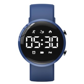 Kids Fitness Tracker Watch, Digital Steps Counter, Boys Girls Waterproof Wristwatch with Step Counting/Distance/Calories/Stopwatch/Alarm Clock, Great Xmas Gift for Children Teens (Deep blue)