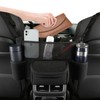 Sancaral Leather Car Seat Organizer for Handbag/Purse – Fits Between
