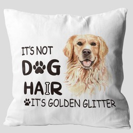 JIMOWANG Golden Retriever Throw Pillow Case Modern Cushion Cover Square Pillow Cover Decoration for Sofa Bed Chair Car 18 x 18 Inch