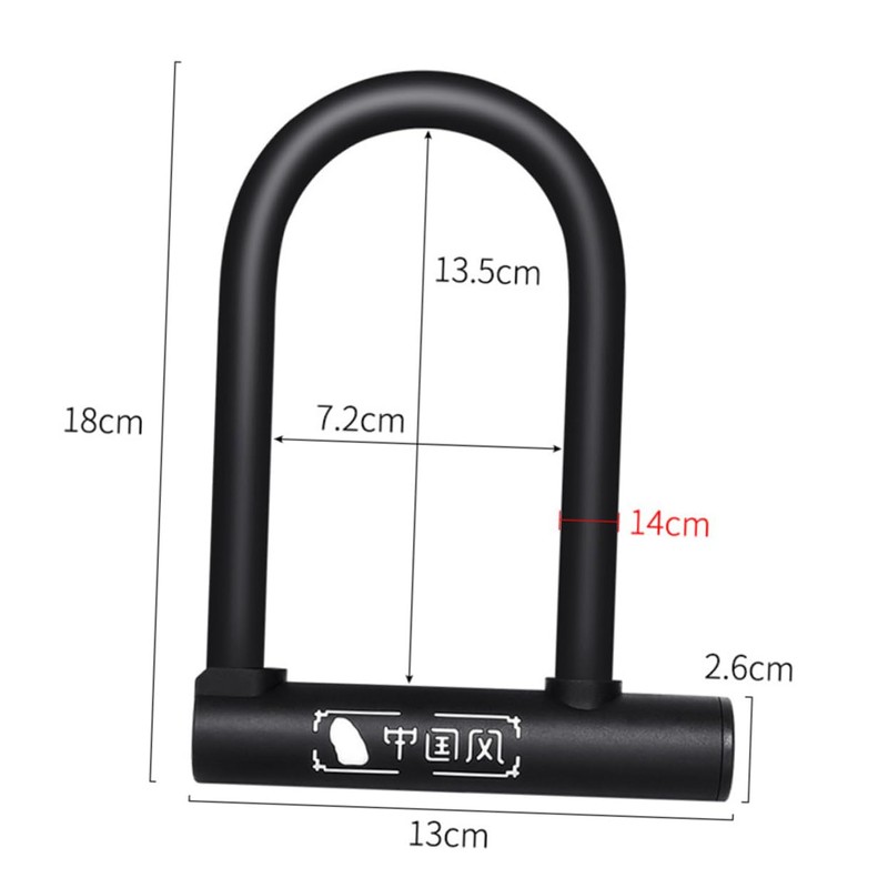 CORHAD Anti-Theft Bike Lock u Shackle Key Heavy Duty Sturdy