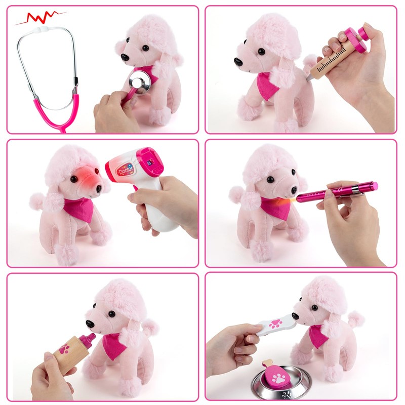 EFO SHM Pretend Play Doctor Kit for Girls, Veterinarian Playset