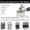 51mm Portafilter 2 Ears with Double Spout Compatible with Delonghi