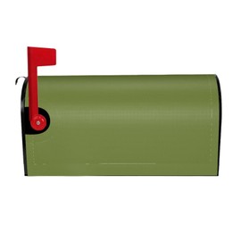 HYTTER letterbox Cover Waterproof Sun Protection Accommodates Standard Size or Large Size mailboxes Solid Kiwi Green Prints 25.5x21 in