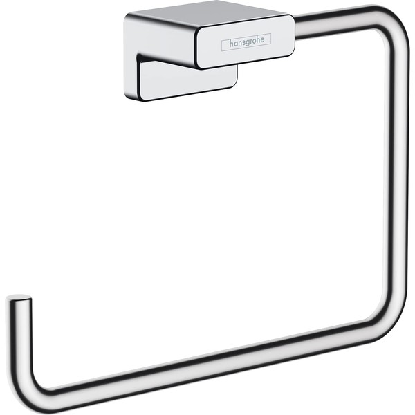 Hansgrohe AddStoris 7-inch Towel Ring in Chrome, 41754000