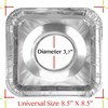 Disposable Gas Burner Liners 50 Pack, Aluminum Foil Square Stove